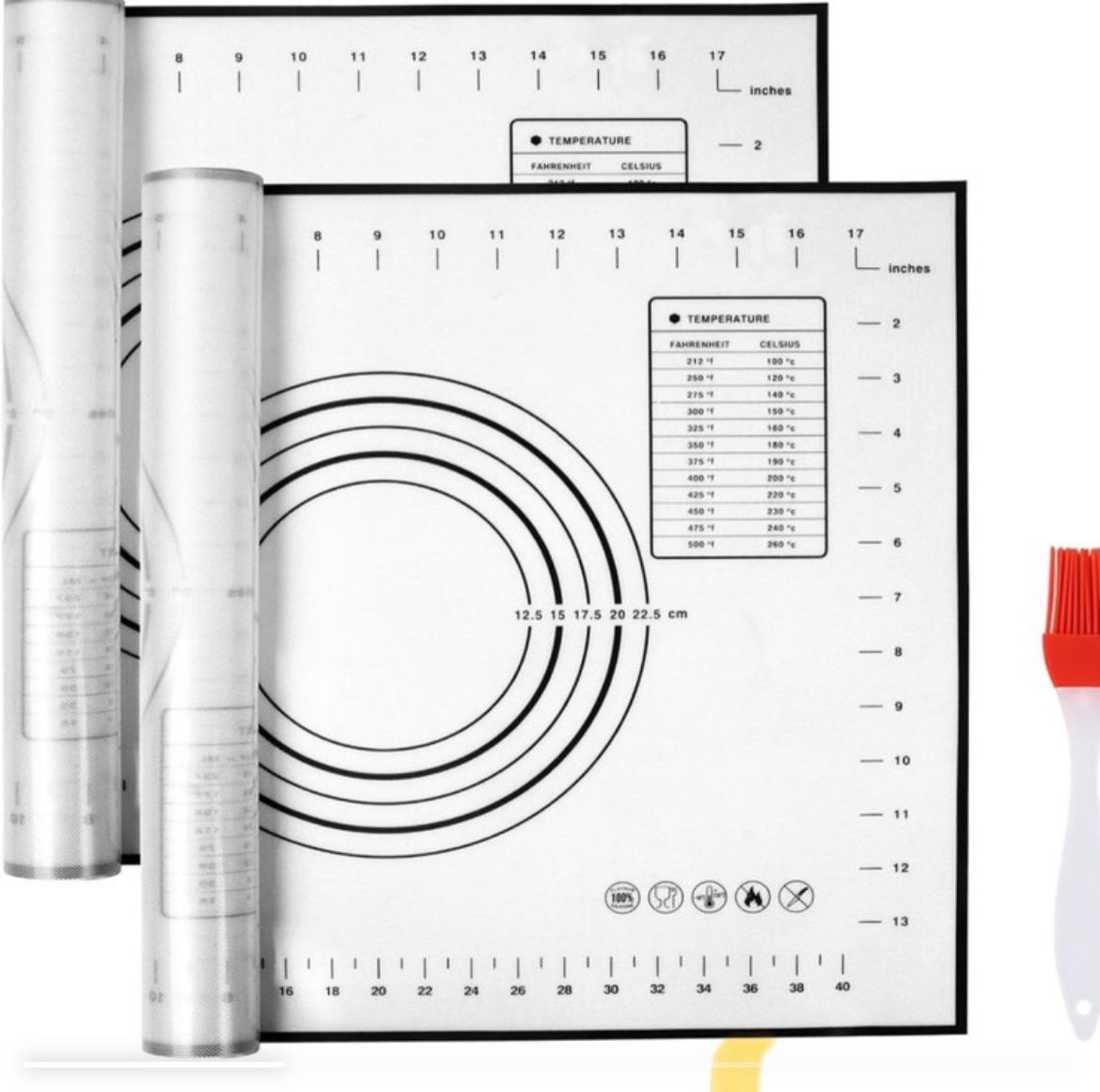 Tapis à Patisserie en Silicone Noir