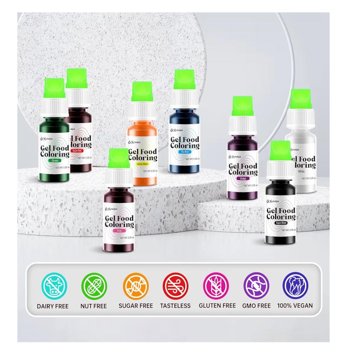 Paquet Colorants Alimentaires Gel 8 couleurs