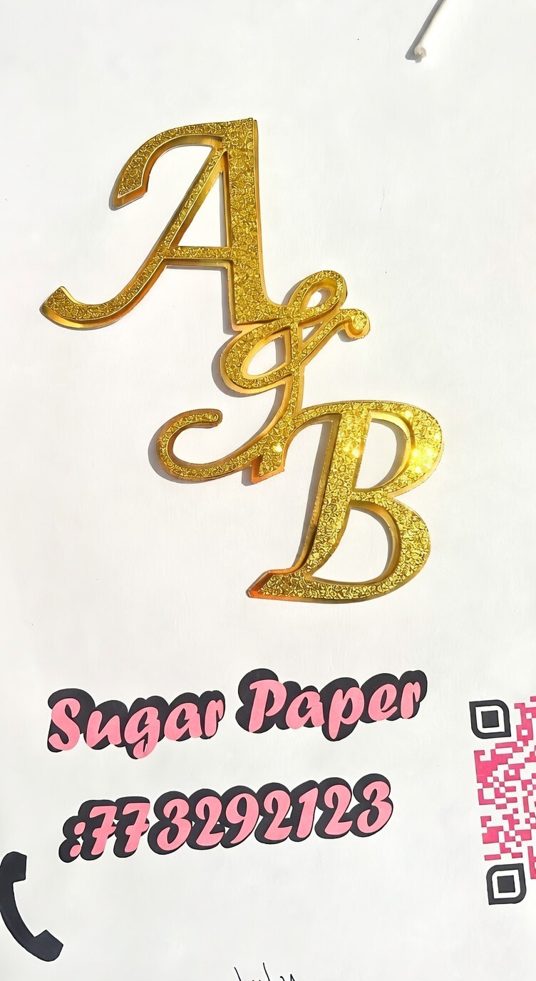Cake Topper Initial