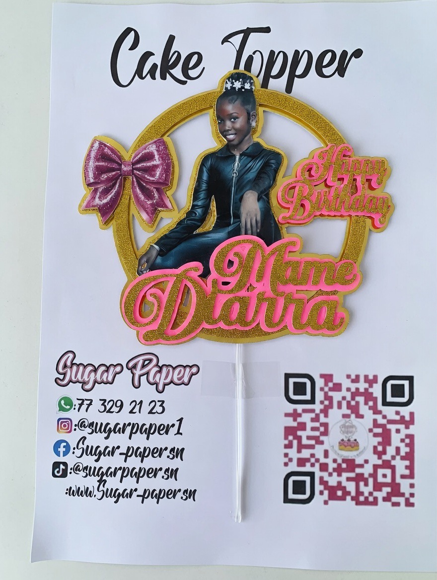 Cake topper cercle Fille