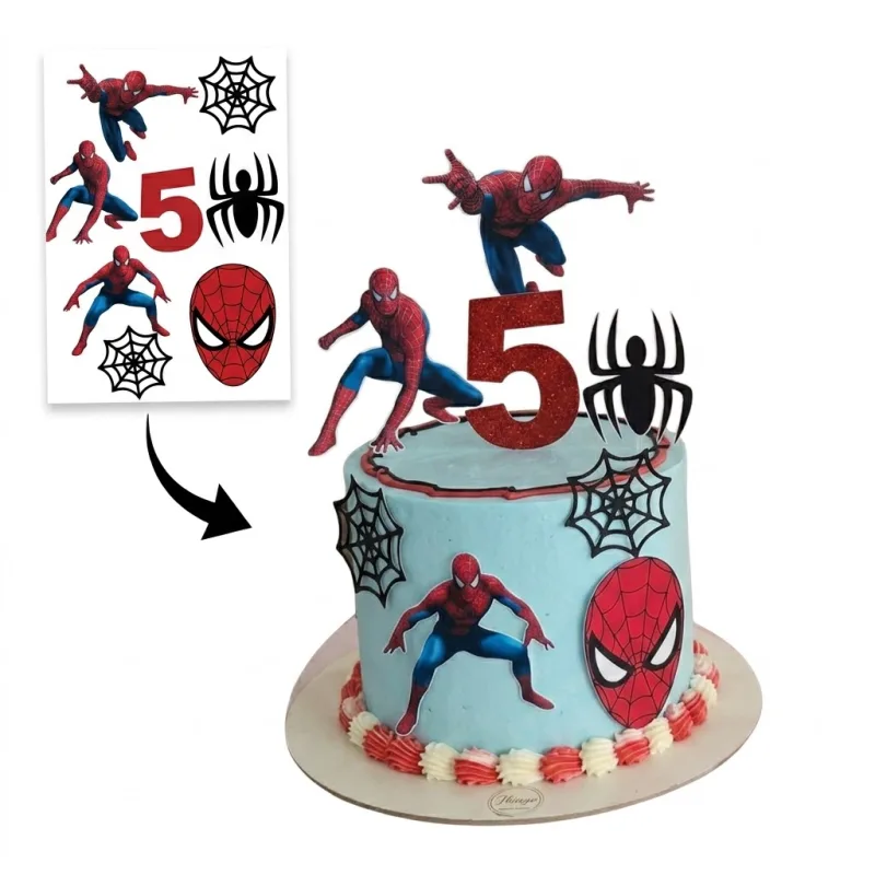 Cake Topper Spider-Man Personnalisé – Âge & Figurines Décoration Gâteau
