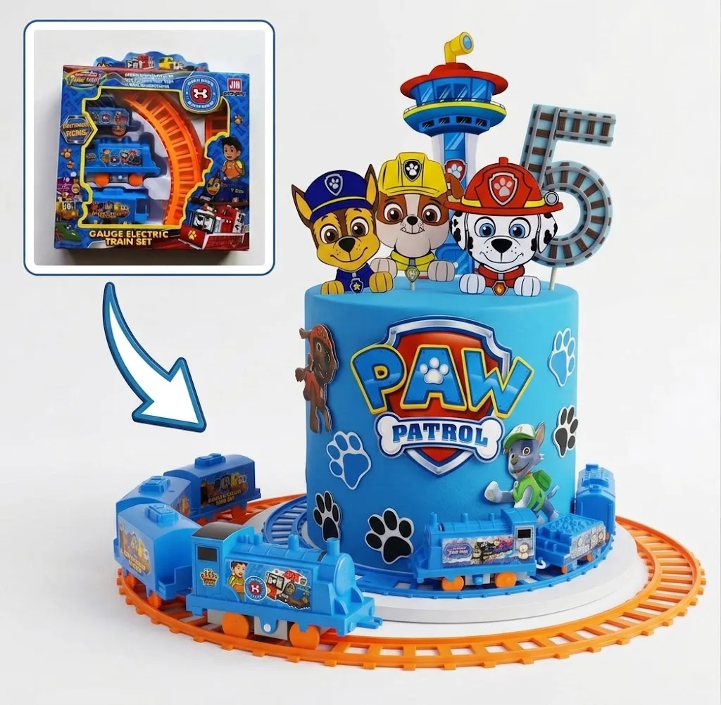 Cake Train Électrique en Mouvement – Animation Spectaculaire pour Gâteau
