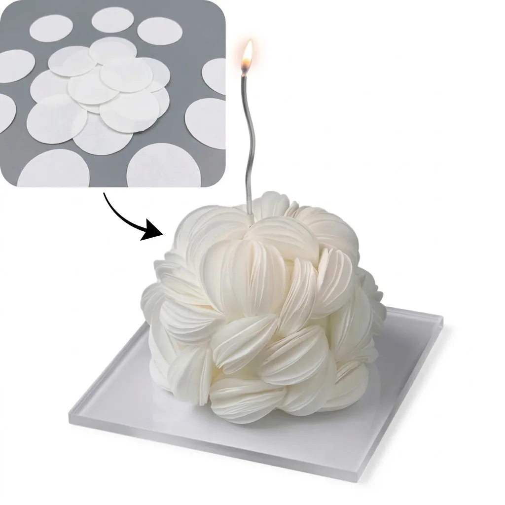 Lot de 100 Disques Azyme Comestibles couleur blanc Prédécoupés   – Kit Décoration Gâteau Fleur & Effet Volants